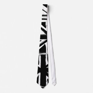 Corbata Diseño negro abstracto retro del Union Jack