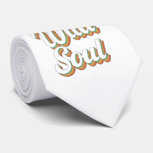 Corbata Diseño retro vintage de la tipografía de WILD SOUL