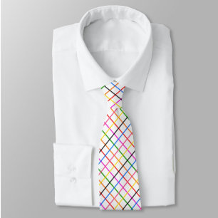 Corbata Diseño revestido de cristal de color de fondo blan