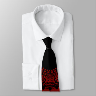 Corbata Diseño rojo y negro moderno del cordón del