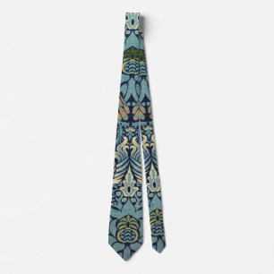Corbata Diseño tejido de pavo real y dragón de William Mor