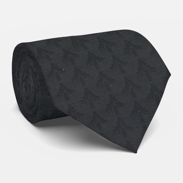 Corbata Diseño textil negro (Enrollado)