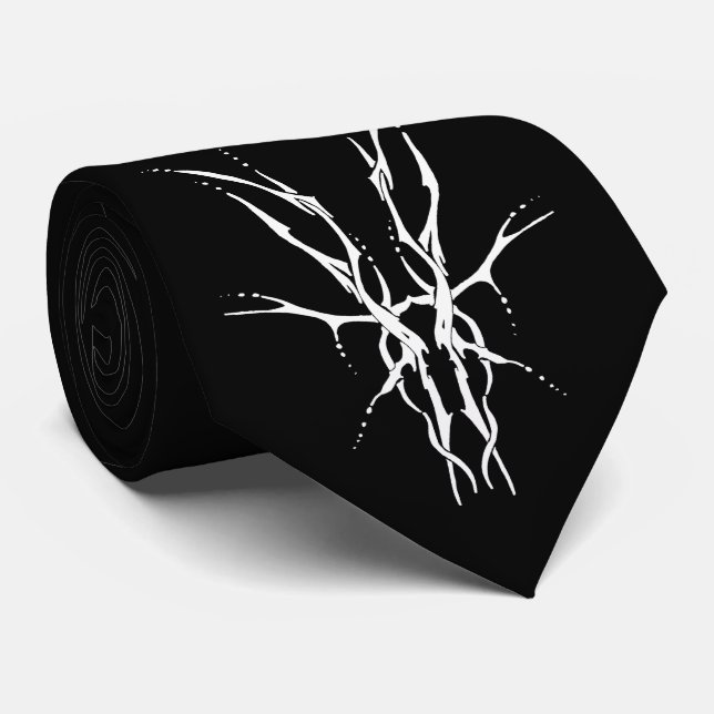 Corbata Diseño tribal de cráneo de ciervos para cazadores  (Enrollado)