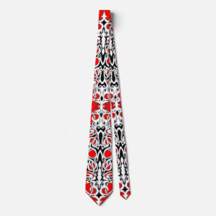 Corbata Diseño Tribal del Imperio en Blanco y Negro