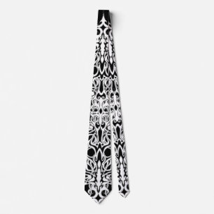 Corbata Diseño Tribal del Imperio en Blanco y Negro
