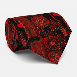 Corbata Diseños rojos y negros de Deco