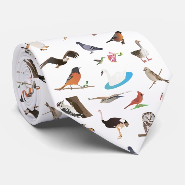 Corbata Diversas aves (Enrollado)