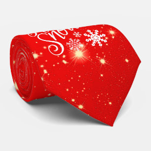 Corbata Diversión Brillante Deja que nieve Navidad