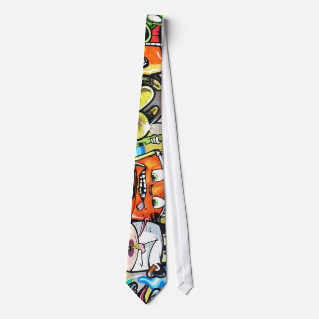 Corbata Diversión con grafitis (Anverso)