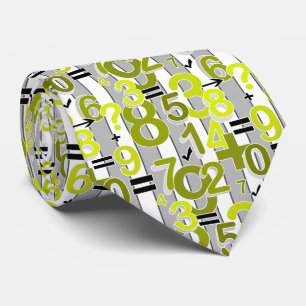 Corbata Diverso patrón aritmético colorido brillante retro