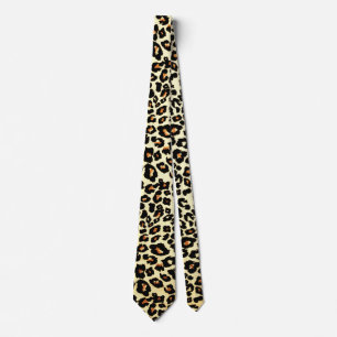 Corbata Divertida con Estampado de Leopardo
