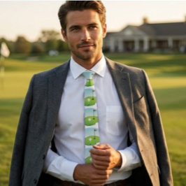 Corbata divertida con patrón de golf