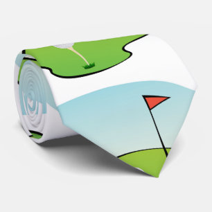 Corbata divertida con patrón de golf