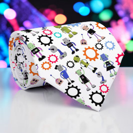 Corbata divertida de robots caprichosos personaliz