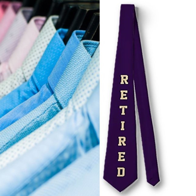 Corbata divertida para jubilado "Retirado" (Subido por el creador)