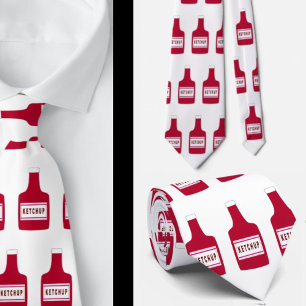 Corbata divertida regalo de broma de kétchup