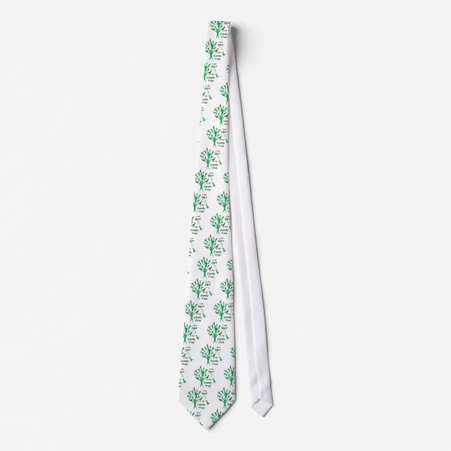 Corbata Divertido árbol familiar (Anverso)