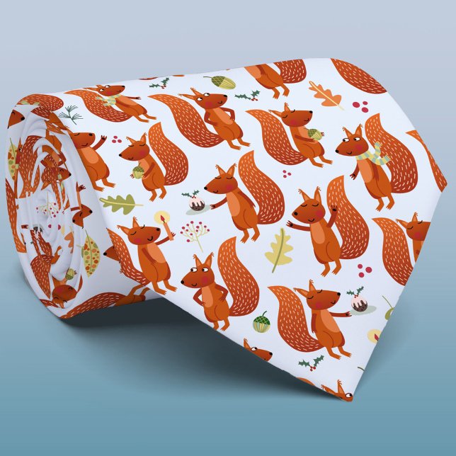 Corbata Divertido ardilla (Fun Squirrel pattern neck tie)