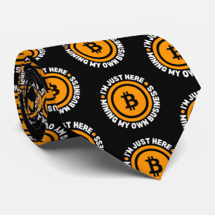 Corbata Divertido Bitcoin SOLO MINANDO MI PROPIA criptogra