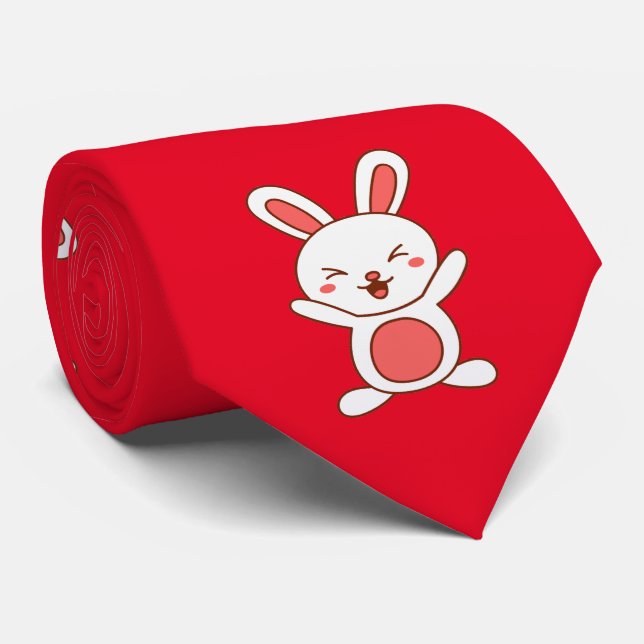 Corbata Divertido conejo (Enrollado)