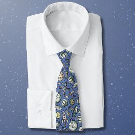 Corbata Divertido patrón de dibujos animados del espacio e