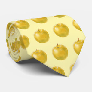 Corbata Divertido patrón de frutas de manzana en baldosas