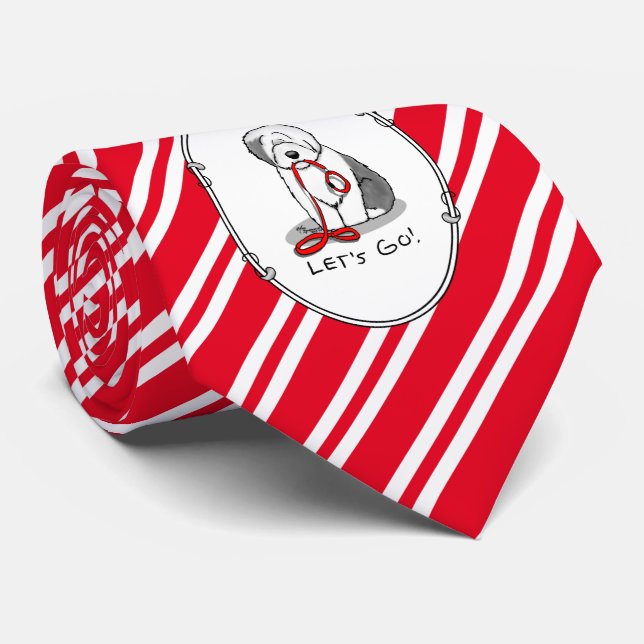 Corbata ¡Divertido Vamos! Walk Old English Sheepdog (Gris  (Enrollado)