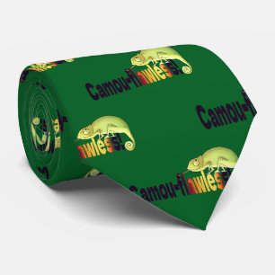 Corbata Diviértete Camuflaje-impecable Camaleón Pun