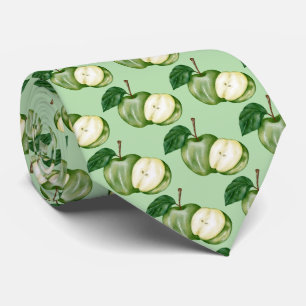 Corbata Diviértete con patrón de frutas de manzana en bald