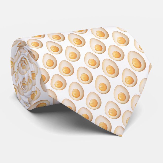 Corbata Diviértete con patrón de huevo en mosaico  (Enrollado)