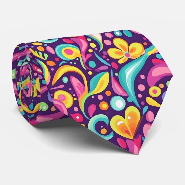 Corbata Diviértete con un patrón de baldosas al estilo de  (Enrollado)