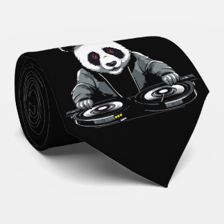 Corbata DJ Black and White Panda