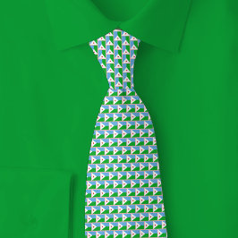 Corbata Djibouti Flag Brick Pattern