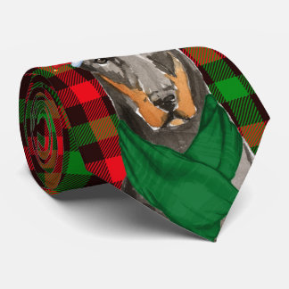 Corbata Doberman Dog Lover y Navidades festivos