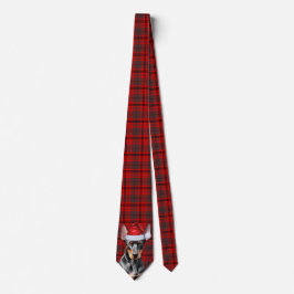 Corbata Doberman Pinshce Dog Lover Holiday Plaid Christmas