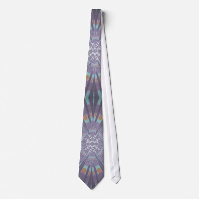 Corbata Doble Black Tie Dye Swirls Necktie (Anverso)