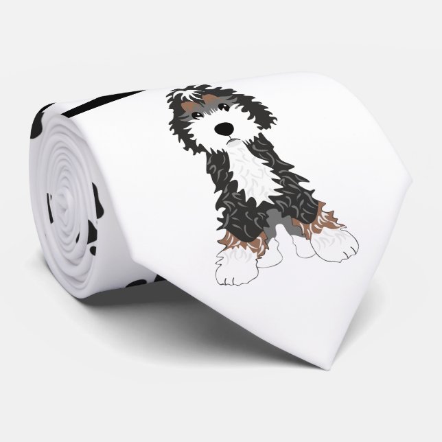 Corbata Doggies y Necktie de patas negras (Enrollado)
