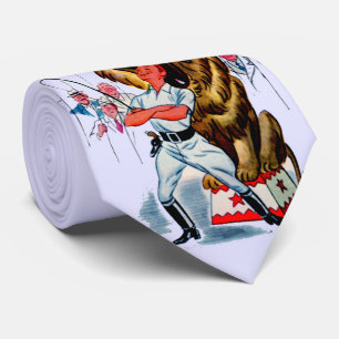 Corbata domador de leones y estampado de león