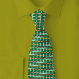 Corbata Dominica Flag Brick Pattern