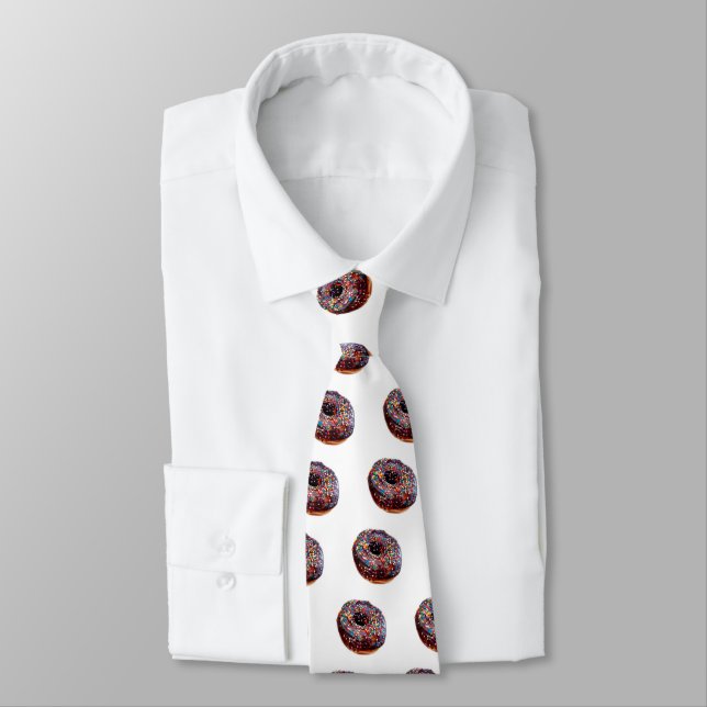 Corbata Donut De Chocolate Con Espolvorines, (Atado)