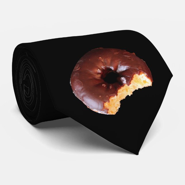 Corbata Donut de tarta amarilla de chocolate con mordedura (Enrollado)
