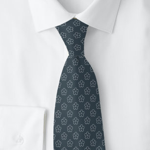 Corbata Doodle de Flor de Carbón