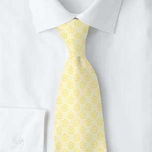 Corbata Doodle de Flor de Crema de Mantequilla