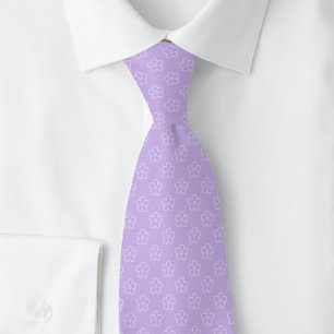 Corbata Doodle de Flor de Lavanda