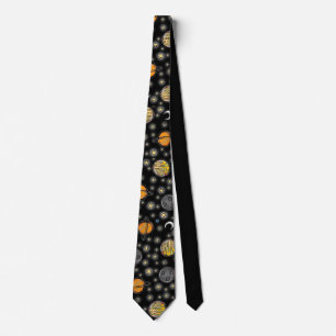 Corbata Doodle negro cósmico