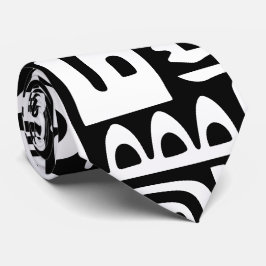 Corbata doodles en blanco y negro de 7