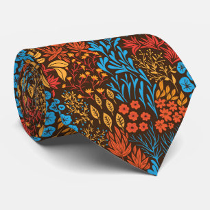 Corbata Doodles florales oscuros