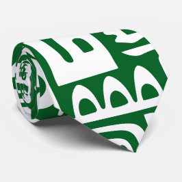 Corbata Doodles verdes y blancos de 7 bosques