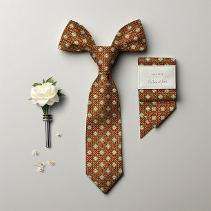 Corbata dorada floral William Morris para hombres 