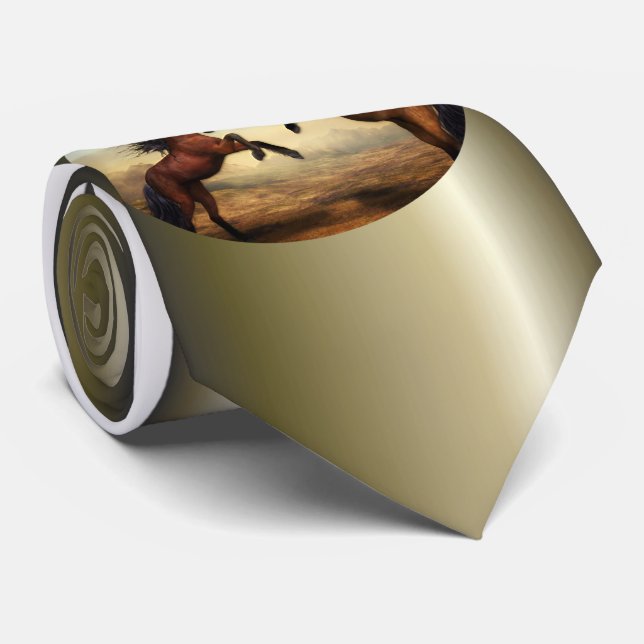 Corbata Dos caballos criando (Enrollado)